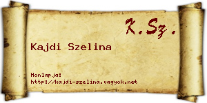 Kajdi Szelina névjegykártya